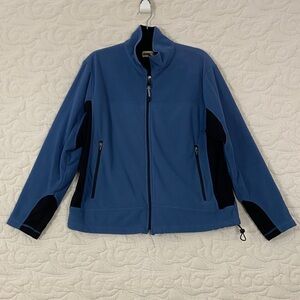 North End Zip Up Fleece Jacket Blue Size Large